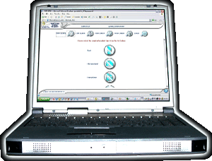 Image of Caliburn Internet - Caliburn Online B2C' website on a laptop device.